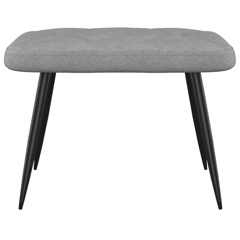 vidaXL Relaxing Chair with a Stool Dark Grey Fabric