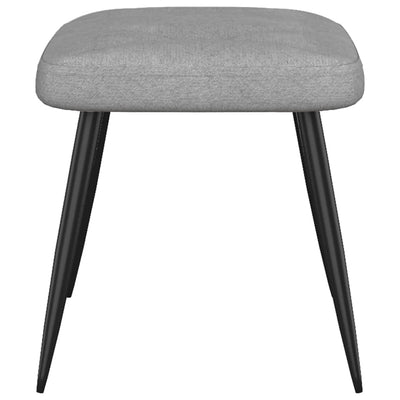 vidaXL Relaxing Chair with a Stool Dark Grey Fabric