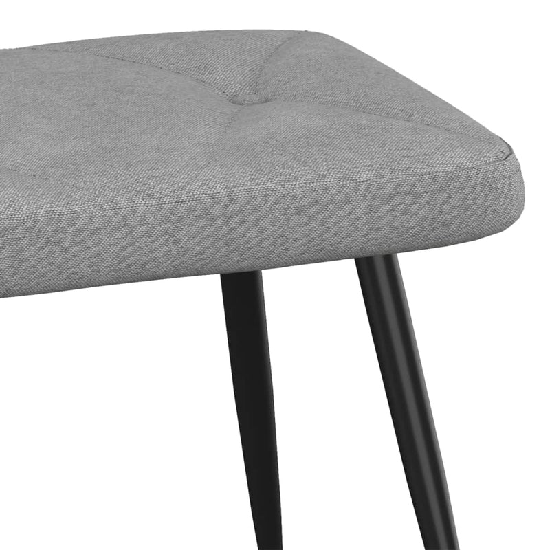 vidaXL Relaxing Chair with a Stool Dark Grey Fabric
