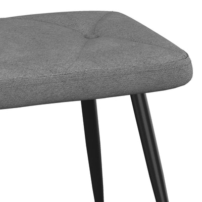 vidaXL Relaxing Chair with a Stool Dark Grey Fabric