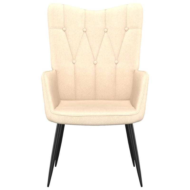 vidaXL Relaxing Chair with a Stool Dark Grey Fabric