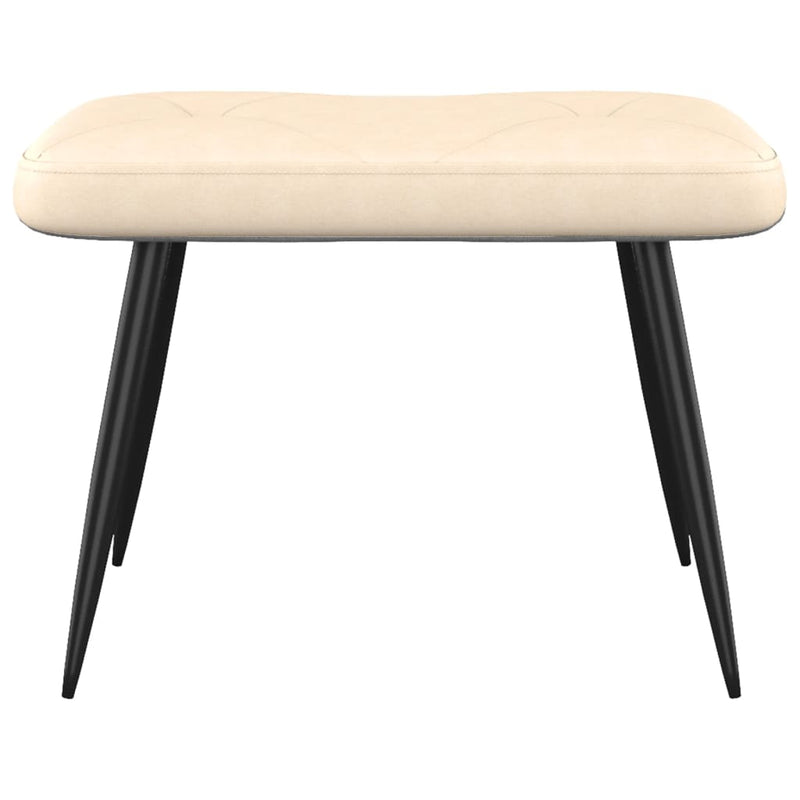 vidaXL Relaxing Chair with a Stool Dark Grey Fabric