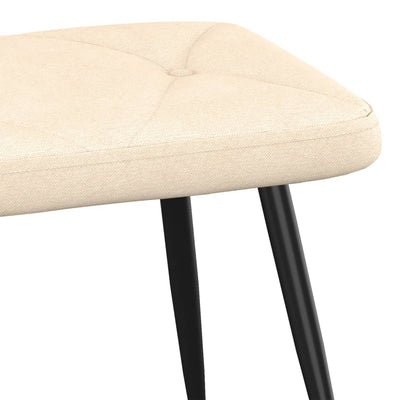 vidaXL Relaxing Chair with a Stool Dark Grey Fabric