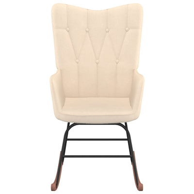 vidaXL Rocking Chair Cream Fabric