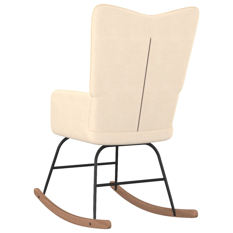 vidaXL Rocking Chair Cream Fabric