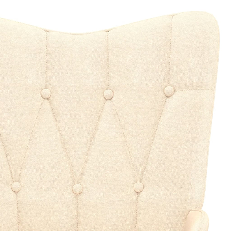 vidaXL Rocking Chair Cream Fabric