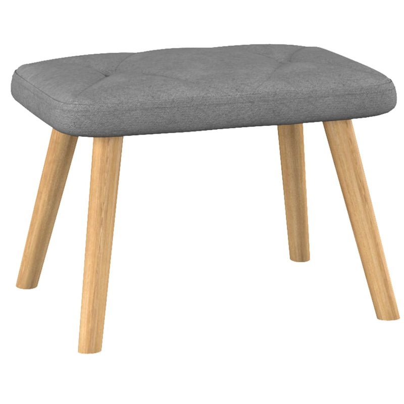 vidaXL Rocking Chair with a Stool Mustard Yellow Fabric