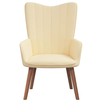 vidaXL Relaxing Chair Cream White Velvet