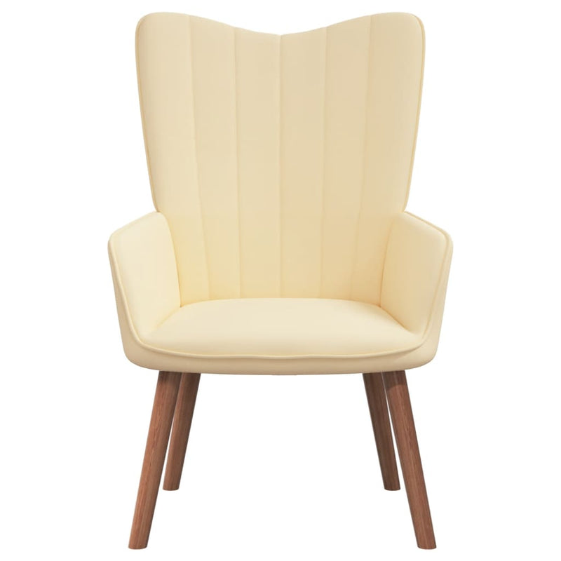vidaXL Relaxing Chair Cream White Velvet