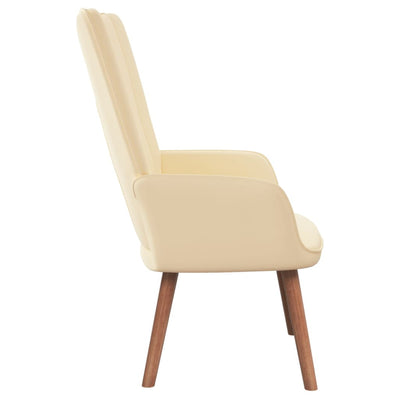 vidaXL Relaxing Chair Cream White Velvet