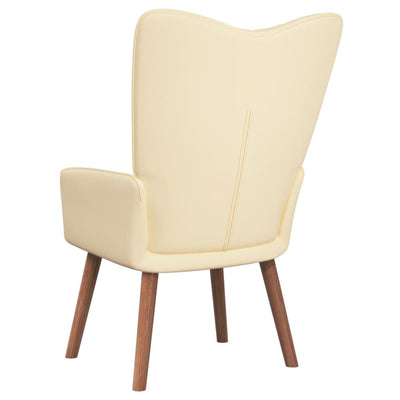vidaXL Relaxing Chair Cream White Velvet