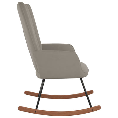 vidaXL Rocking Chair Cream White Velvet