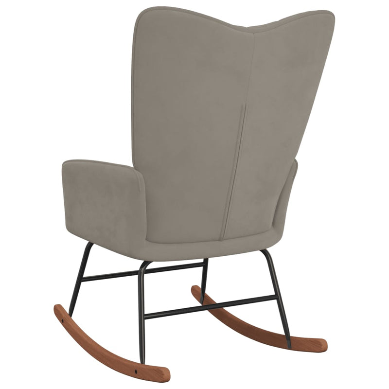 vidaXL Rocking Chair Cream White Velvet