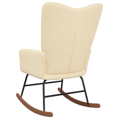 vidaXL Rocking Chair Cream White Velvet