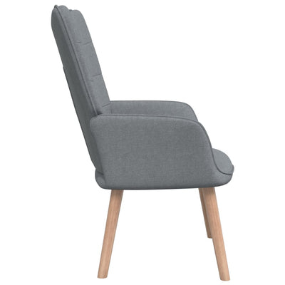 vidaXL Relaxing Chair Light Grey Fabric