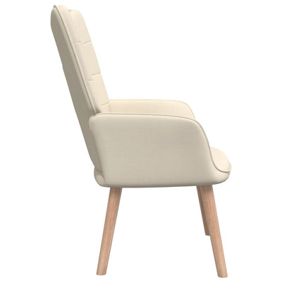 vidaXL Relaxing Chair with a Stool Mustard Yellow Fabric