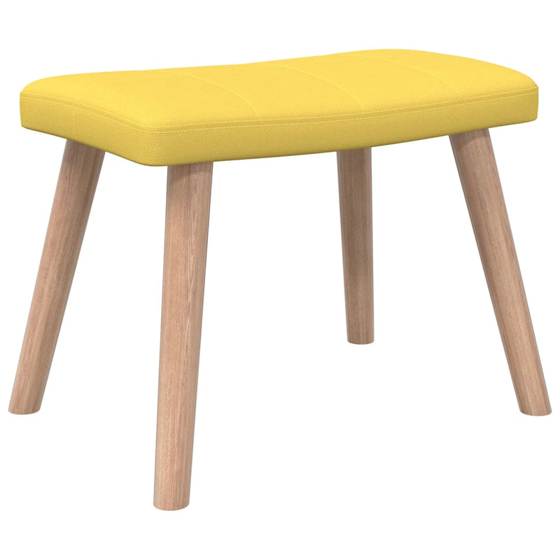 vidaXL Relaxing Chair with a Stool Mustard Yellow Fabric