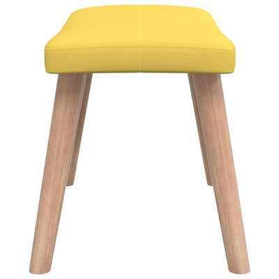 vidaXL Relaxing Chair with a Stool Mustard Yellow Fabric