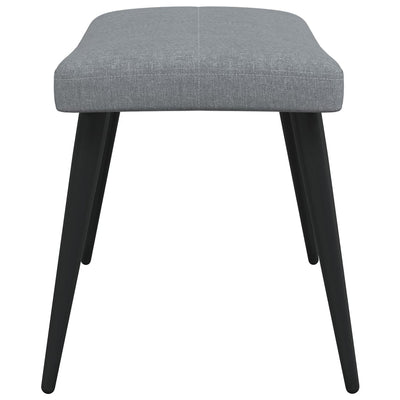 vidaXL Relaxing Chair with a Stool Cream Fabric