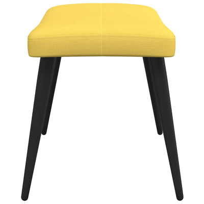 vidaXL Relaxing Chair with a Stool Cream Fabric