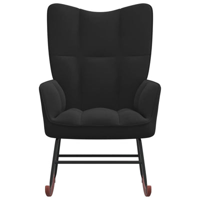 vidaXL Rocking Chair Black Velvet