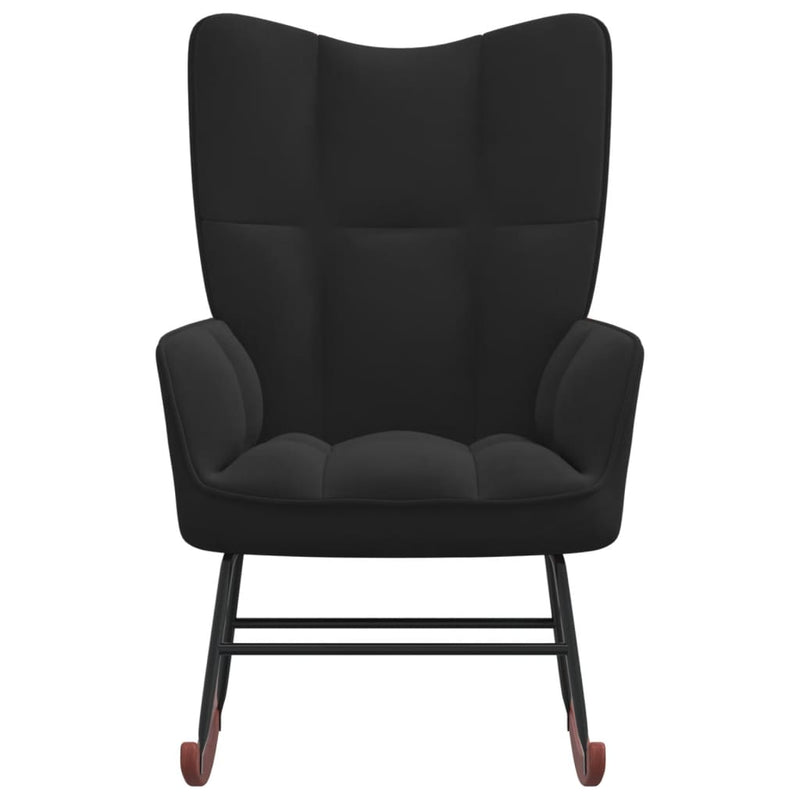 vidaXL Rocking Chair Black Velvet