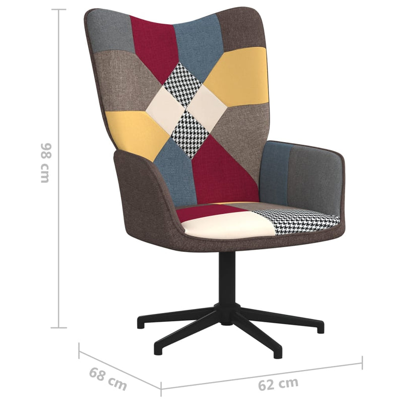 vidaXL Relaxing Chair Patchwork Fabric