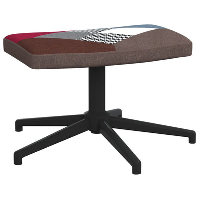 vidaXL Relaxing Chair with a Stool Patchwork Fabric