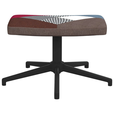 vidaXL Relaxing Chair with a Stool Patchwork Fabric