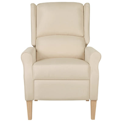 vidaXL Reclining Chair Cream Fabric
