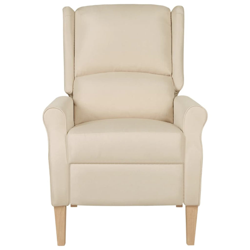 vidaXL Reclining Chair Cream Fabric