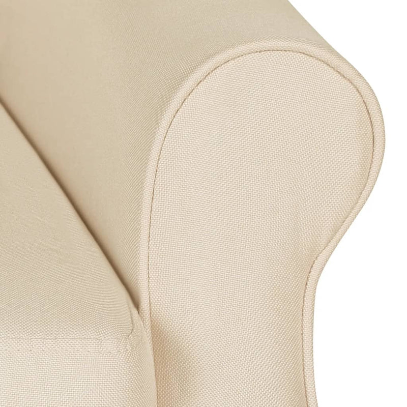 vidaXL Reclining Chair Cream Fabric