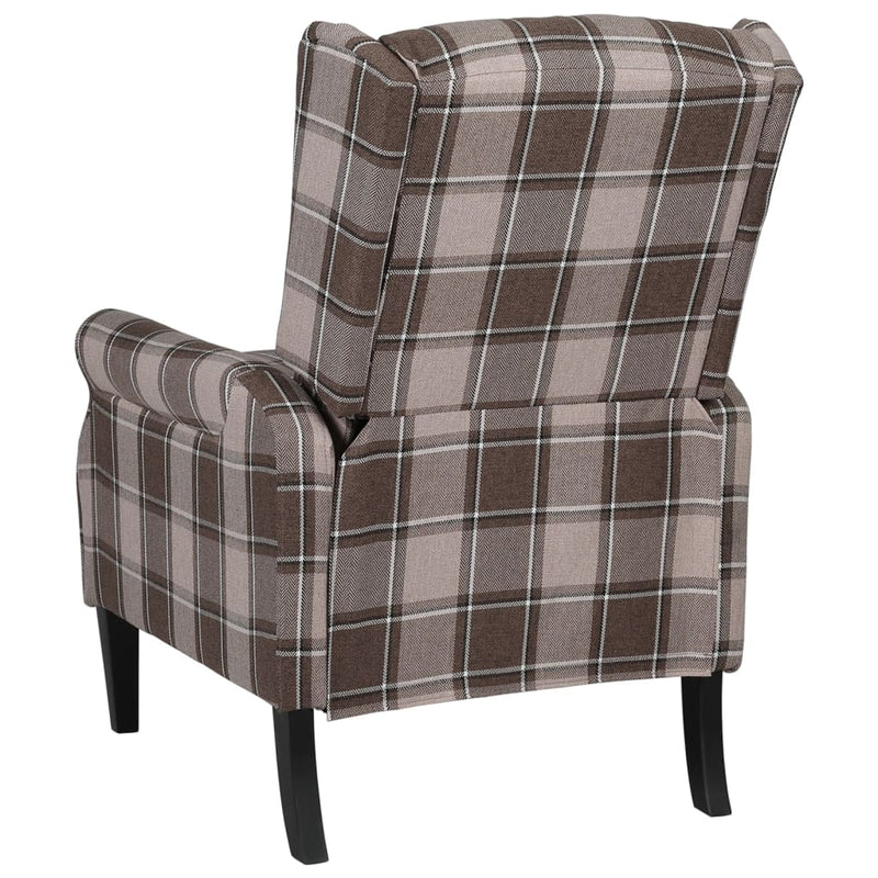 vidaXL Reclining Chair Grey Fabric