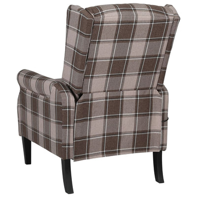 vidaXL Massage Reclining Chair Beige Fabric