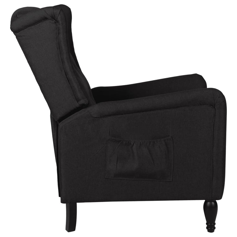 vidaXL Reclining Chair Dark Grey Fabric