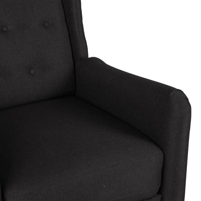 vidaXL Reclining Chair Dark Grey Fabric