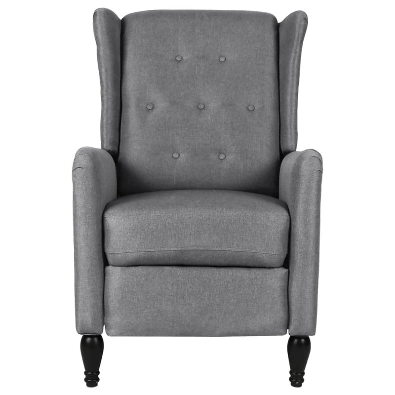 vidaXL Massage Reclining Chair Dark Grey Fabric