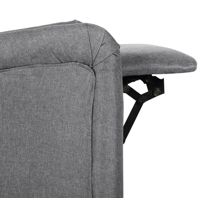 vidaXL Massage Reclining Chair Dark Grey Fabric