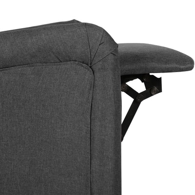 vidaXL Massage Reclining Chair Dark Grey Fabric