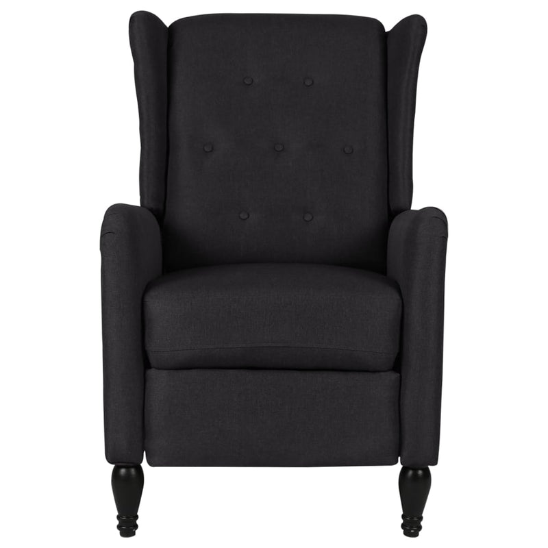 vidaXL Massage Reclining Chair Dark Grey Fabric