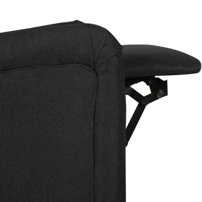 vidaXL Massage Reclining Chair Dark Grey Fabric