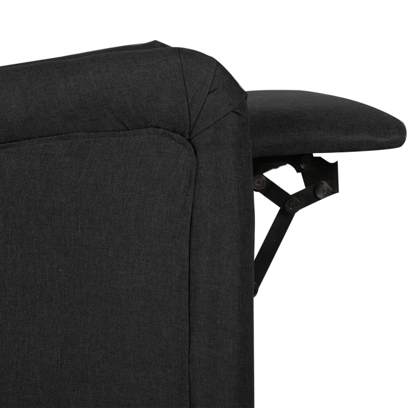 vidaXL Massage Reclining Chair Dark Grey Fabric