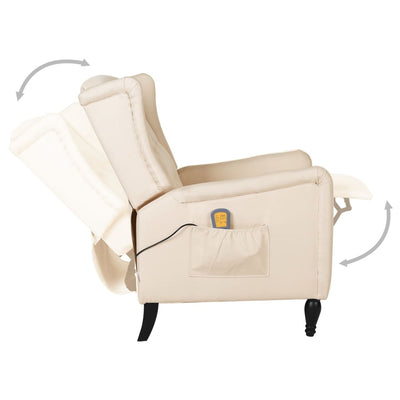 vidaXL Massage Reclining Chair Dark Grey Fabric