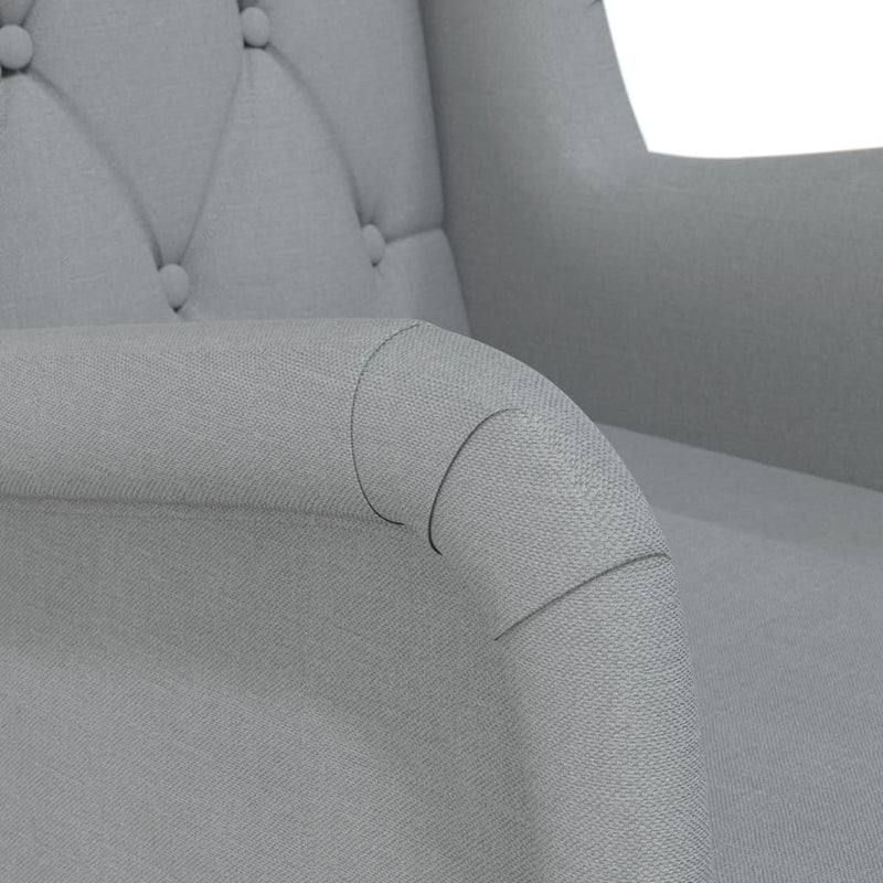 vidaXL Armchair with Solid Rubber Wood Feet Black Fabric