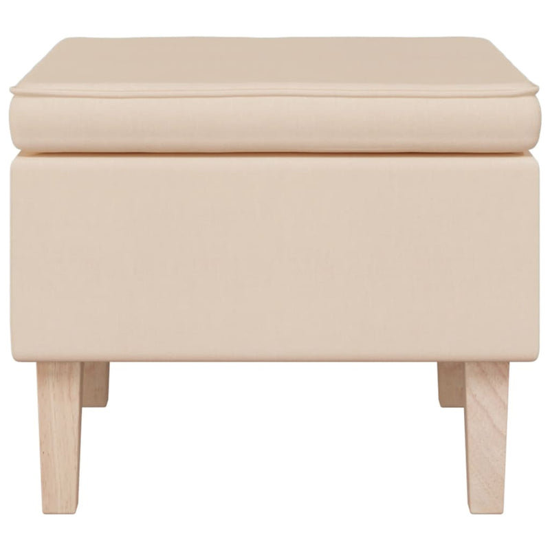 vidaXL Stool with Wooden Legs Black Fabric