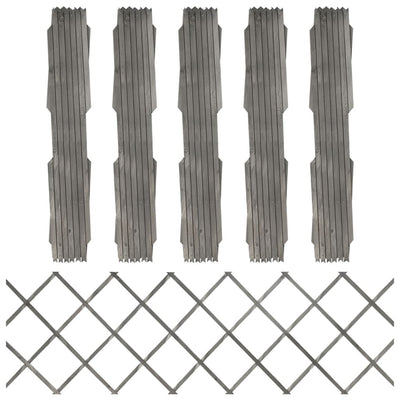 vidaXL Trellis Fences 5 pcs Solid Firwood 180x80 cm