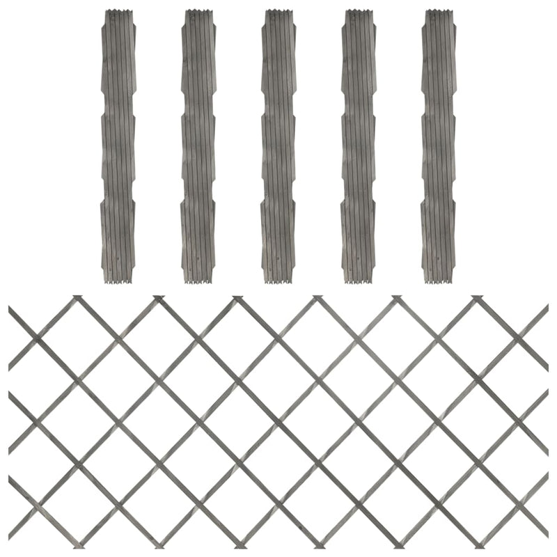 vidaXL Trellis Fences 5 pcs Solid Firwood 180x80 cm