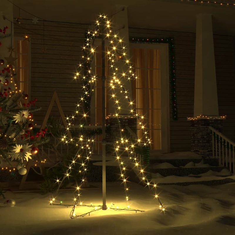 vidaXL Christmas Cone Tree 160 LEDs Indoor and Outdoor 78x120 cm