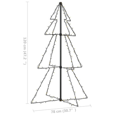 vidaXL Christmas Cone Tree 160 LEDs Indoor and Outdoor 78x120 cm