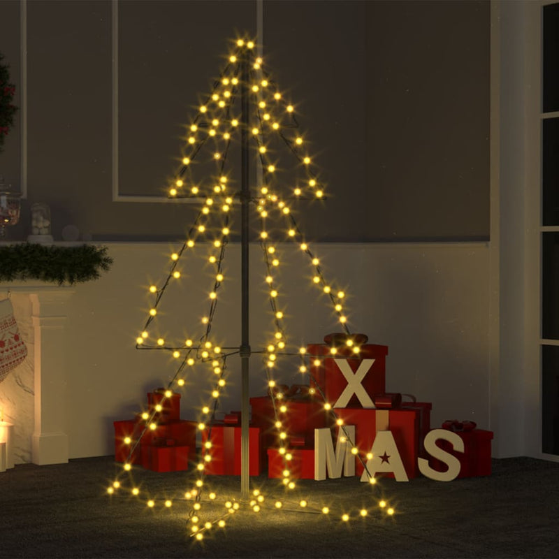 vidaXL Christmas Cone Tree 160 LEDs Indoor and Outdoor 78x120 cm